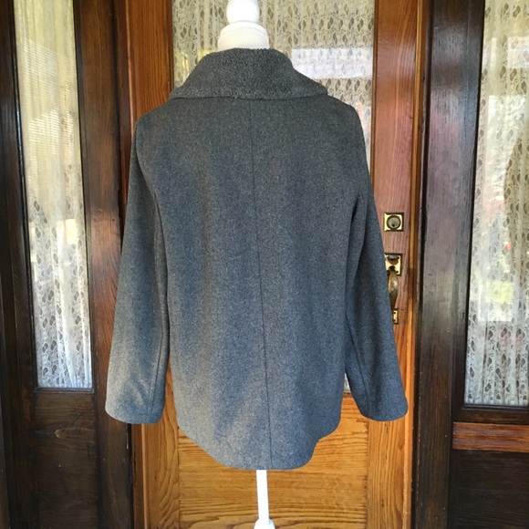American Eagle 🦅 Gray wool pea coat jacket Large - Picture 5 of 7